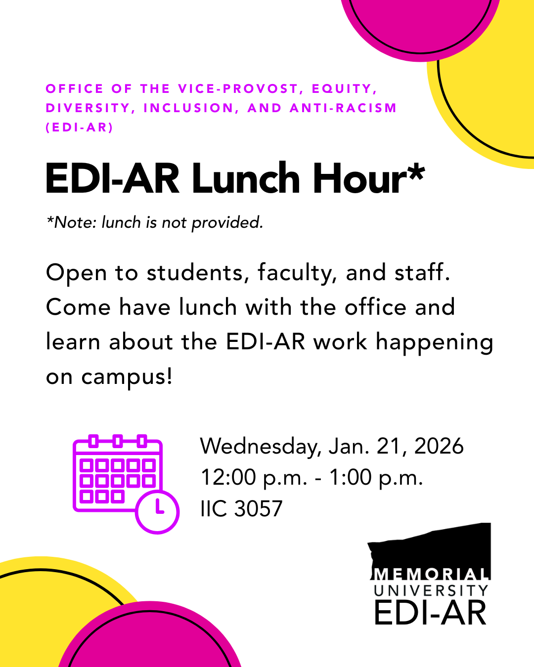 EDI-AR Lunch Hour Promotion Poster